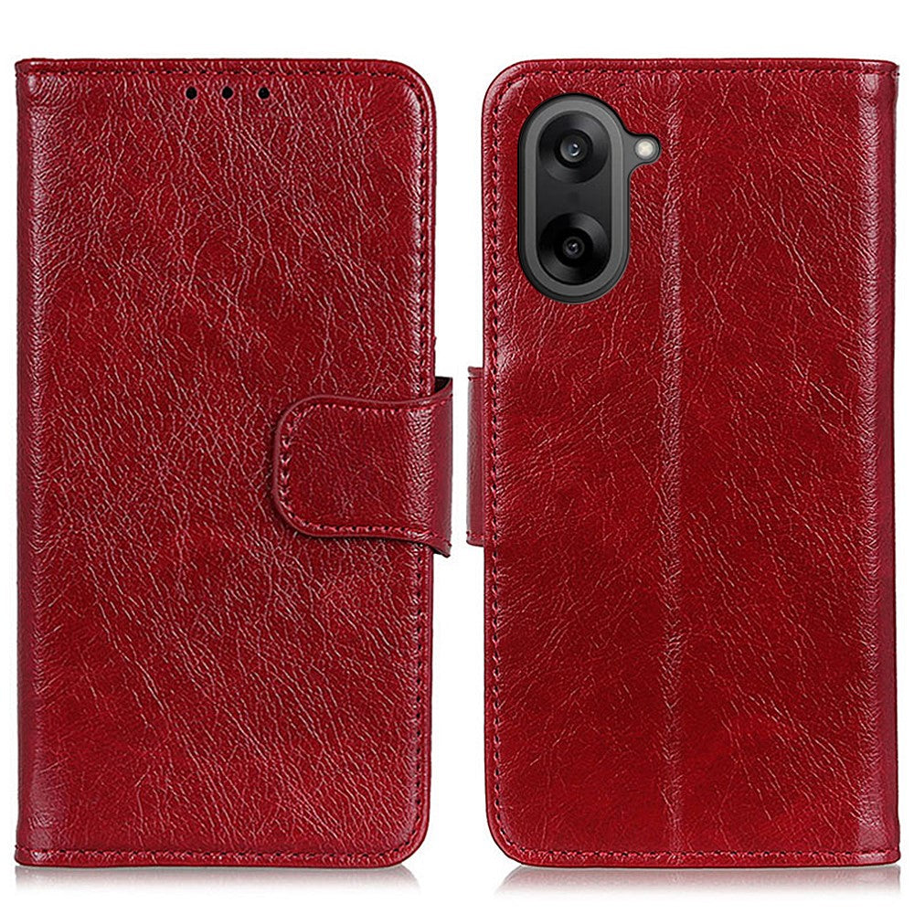 OnePlus Nord CE5 5G / Ace 5 Racing 5G-skal i nappatexturerat läder, plånboksfodral