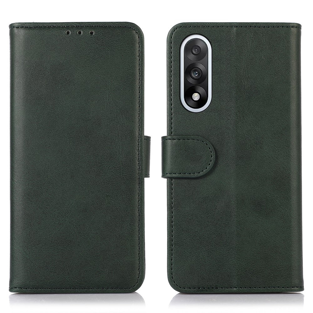 OnePlus Nord 5 5G / Ace 5 Ultra 5G-skal, plånboksfodral i läder med kohud och stativ