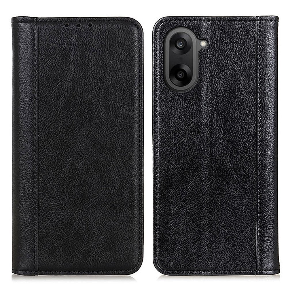 OnePlus Nord CE5 5G / Ace 5 Racing 5G Stativskal Splitläder Litchitextur Plånboksfodral