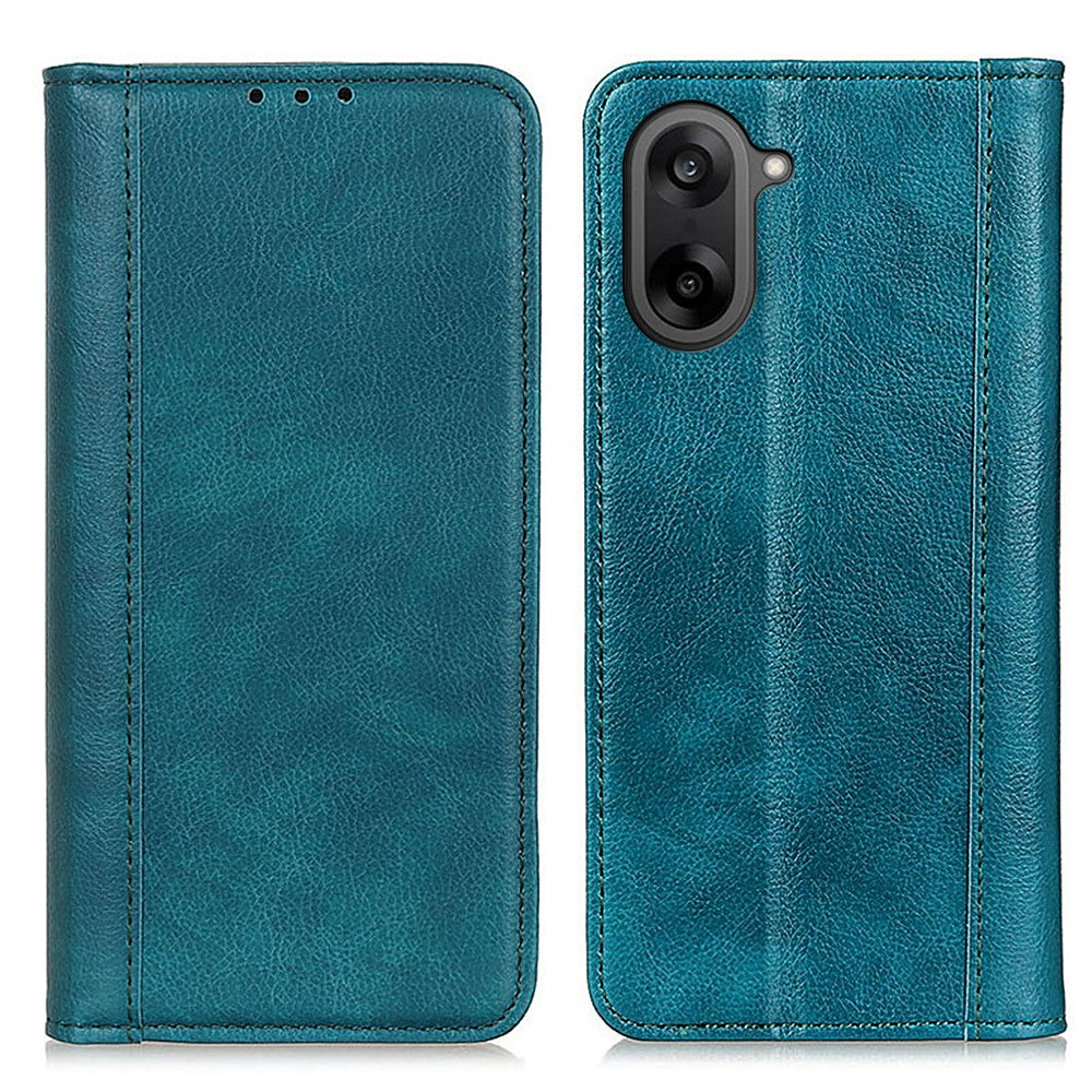 OnePlus Nord CE5 5G / Ace 5 Racing 5G stativcover i splitlæder med litchi-tekstur og pung-etui
