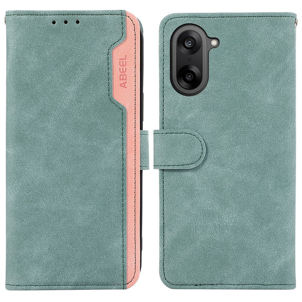 ABEEL cover til OnePlus Nord CE5 5G / Ace 5 Racing 5G med farvesammensat læder, flip-mobilcover og RFID-blokering