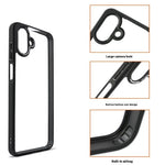 Til Samsung Galaxy A08 5G / A08 4G / A07 5G / A07 4G cover stødsikkert PC + TPU gennemsigtigt bagcover til telefon