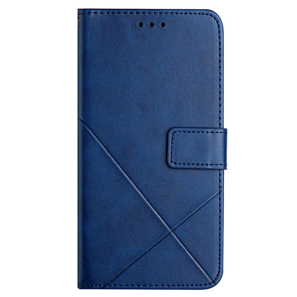 Xiaomi 12T 5G / 12T Pro 5G / Redmi K50 Ultra 5G ensfarvet PU-lædercover med præget linjemønster, pung-etui med stativdesign, stødsikkert magnetlås