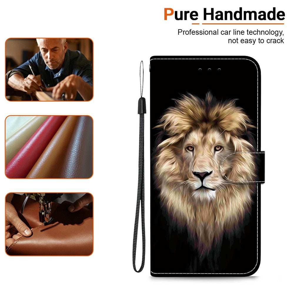 For Motorola Moto G86 5G Case Pattern Printing Leather Flip Wallet Phone Cover with Lanyard