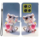 For Motorola Moto G86 5G Case Pattern Printing Leather Flip Wallet Phone Cover with Lanyard
