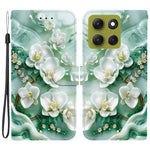 For Motorola Moto G86 5G Case Pattern Printing Leather Flip Wallet Phone Cover with Lanyard