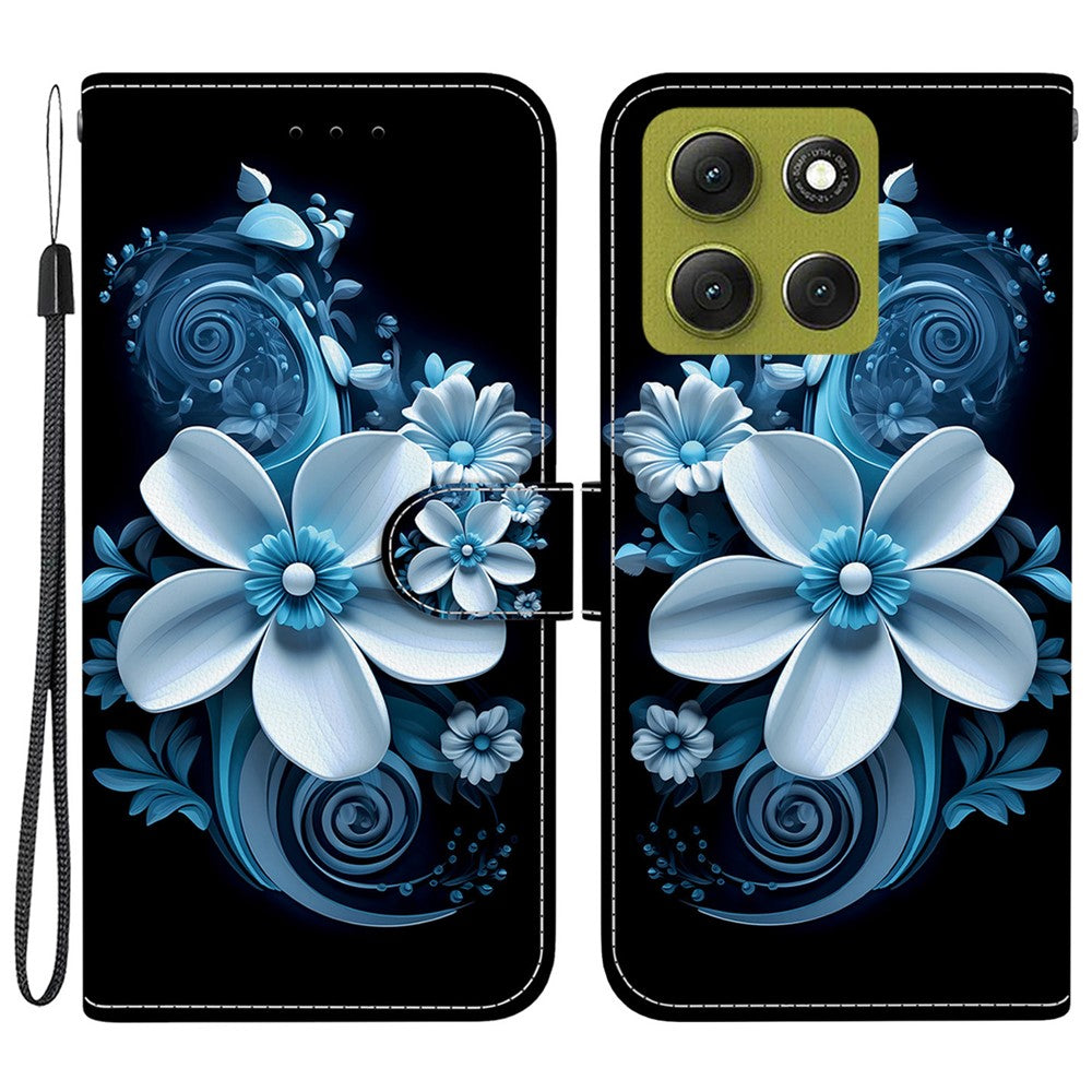 For Motorola Moto G86 5G Case Pattern Printing Leather Flip Wallet Phone Cover with Lanyard