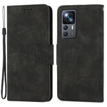 For Xiaomi 12T 5G / 12T Pro 5G / Redmi K50 Ultra 5G Solid Color PU Leather Phone Shell, Wallet Stand Design Anti-Drop Magnetic Clasp Phone Case