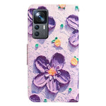 For Xiaomi 12T 5G / 12T Pro 5G / Redmi K50 Ultra 5G Cross Texture PU Leather Shockproof Cover Pattern Printing Flip Stand Wallet Case
