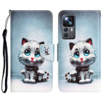 For Xiaomi 12T 5G / 12T Pro 5G / Redmi K50 Ultra 5G Cross Texture PU Leather Shockproof Cover Pattern Printing Flip Stand Wallet Case