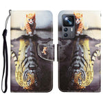 For Xiaomi 12T 5G / 12T Pro 5G / Redmi K50 Ultra 5G Cross Texture PU Leather Shockproof Cover Pattern Printing Flip Stand Wallet Case