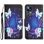 For Xiaomi 12T 5G / 12T Pro 5G / Redmi K50 Ultra 5G Cross Texture PU Leather Shockproof Cover Pattern Printing Flip Stand Wallet Case