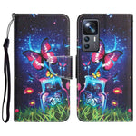 For Xiaomi 12T 5G / 12T Pro 5G / Redmi K50 Ultra 5G Cross Texture PU Leather Shockproof Cover Pattern Printing Flip Stand Wallet Case