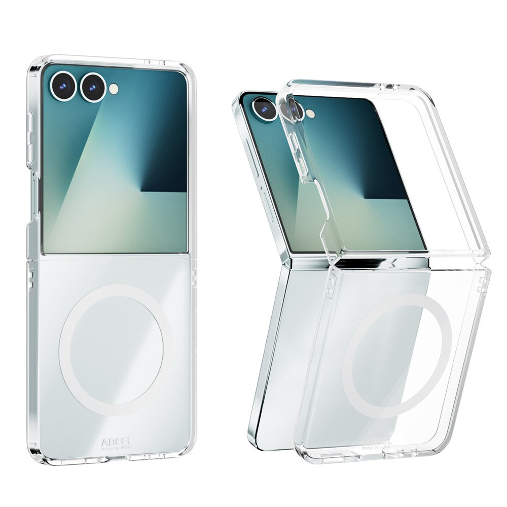 ABEEL For Samsung Galaxy Z Flip7 5G Magnetic Case Clear PC Anti Scratch Phone Cover