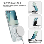 ABEEL For Samsung Galaxy Z Flip7 5G Magnetic Case Clear PC Anti Scratch Phone Cover