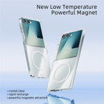 ABEEL For Samsung Galaxy Z Flip7 5G Magnetic Case Clear PC Anti Scratch Phone Cover