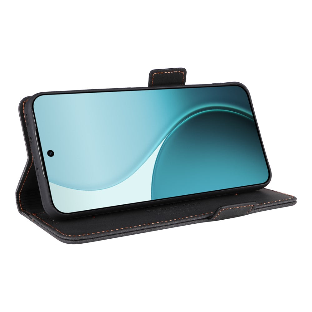 For Oppo Reno14 Pro 5G (Global) Case Leather Wallet Flip Phone Cover with Hardware Decor
