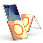 For Samsung Galaxy Z Flip8 / Z Flip7 5G Magnetic Case Cute Fluorescent Design TPU Acrylic Phone Back Cover