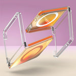 For Samsung Galaxy Z Flip8 / Z Flip7 5G Magnetic Case Cute Fluorescent Design TPU Acrylic Phone Back Cover