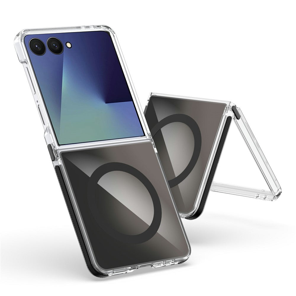 For Samsung Galaxy Z Flip8 / Z Flip7 5G Magnetic Case Cute Fluorescent Design TPU Acrylic Phone Back Cover