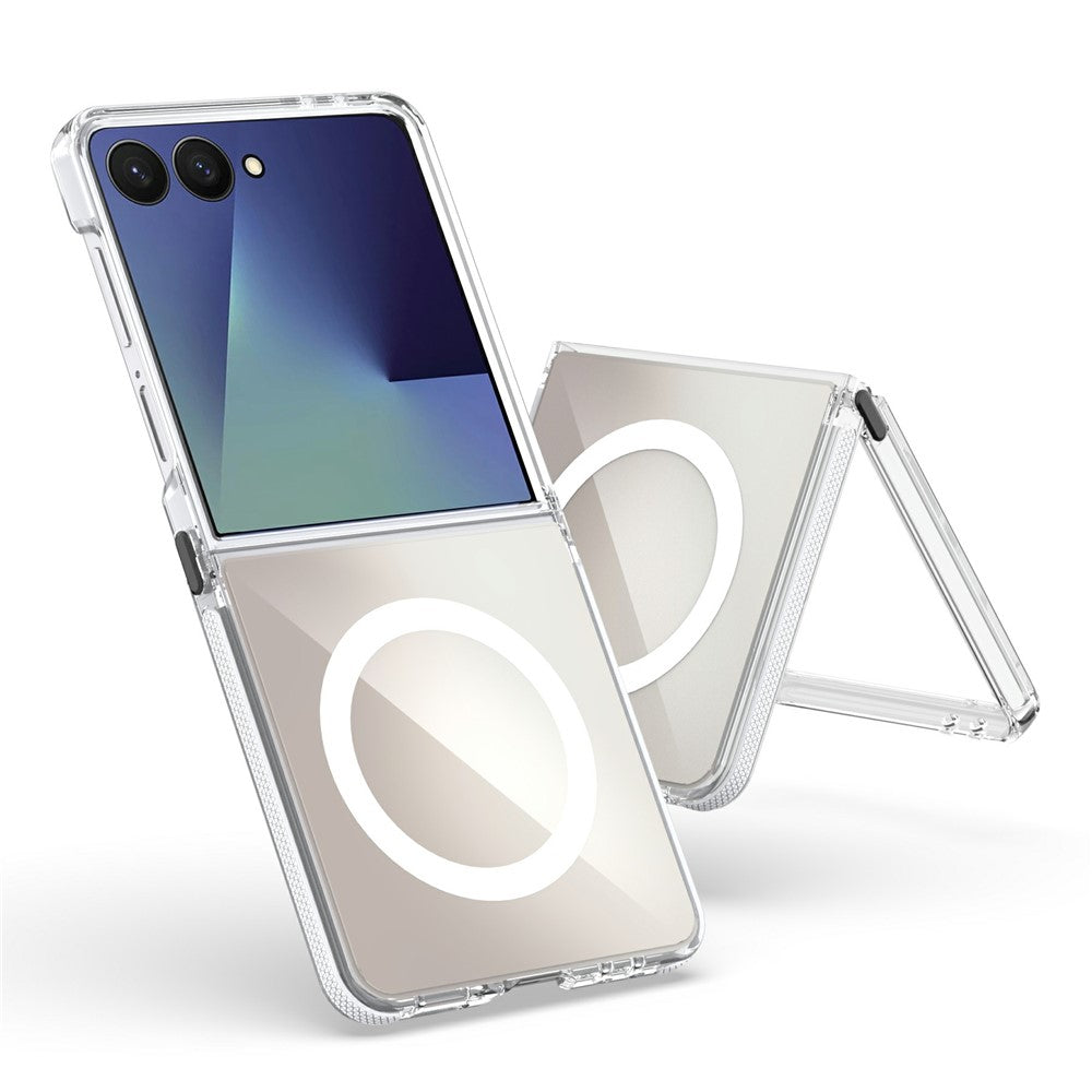 For Samsung Galaxy Z Flip8 / Z Flip7 5G Magnetic Case Cute Fluorescent Design TPU Acrylic Phone Back Cover