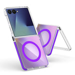 For Samsung Galaxy Z Flip8 / Z Flip7 5G Magnetic Case Cute Fluorescent Design TPU Acrylic Phone Back Cover