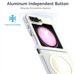 Til Samsung Galaxy Z Flip6 5G Magnetisk Etui Sødt Fluorescerende Design TPU Akryl Telefon Bagcover