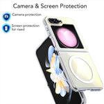Til Samsung Galaxy Z Flip6 5G Magnetisk Etui Sødt Fluorescerende Design TPU Akryl Telefon Bagcover