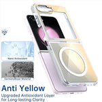 Til Samsung Galaxy Z Flip6 5G Magnetisk Etui Sødt Fluorescerende Design TPU Akryl Telefon Bagcover