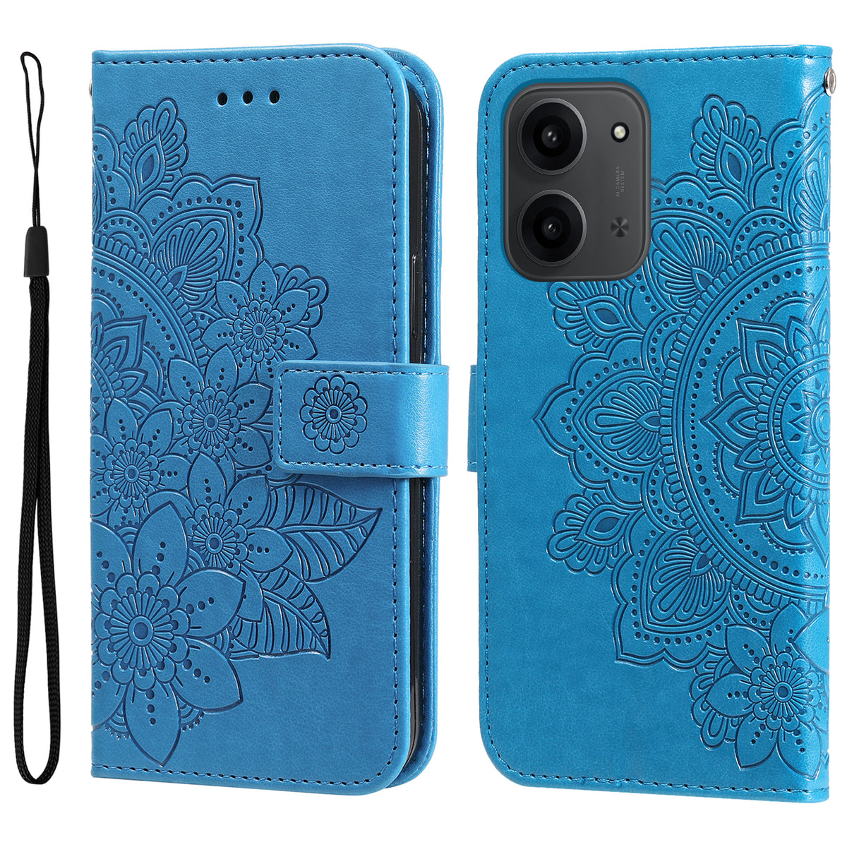 For Xiaomi Redmi 15C 5G (EU) (173mm) / 15C 4G (EU) (173mm) Case Floral Pattern PU Leather Wallet Stand Phone Cover