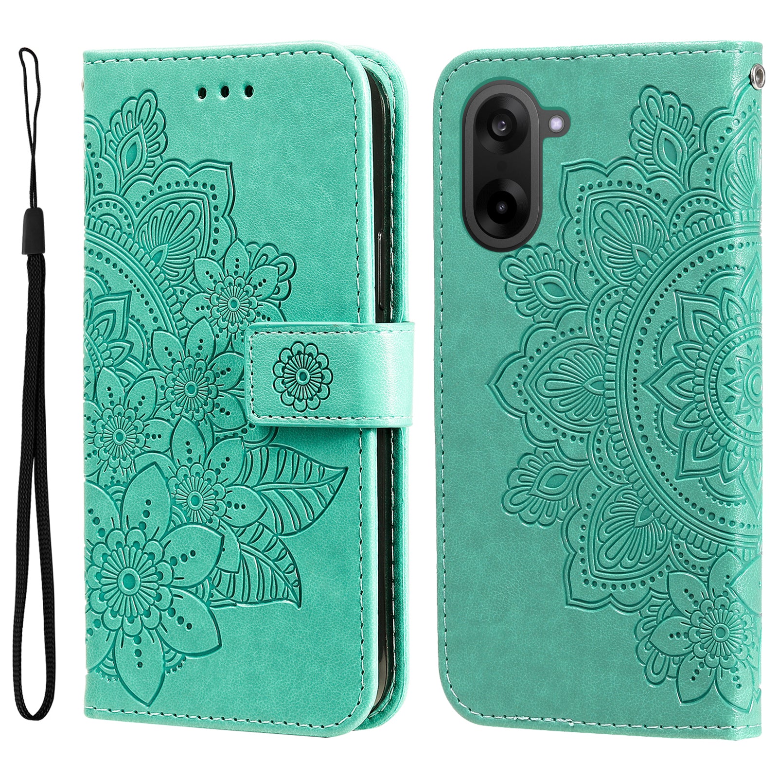 OnePlus Ace 5 Racing 5G / OnePlus Nord CE5 5G skal blommönster PU-läder plånboksfodral