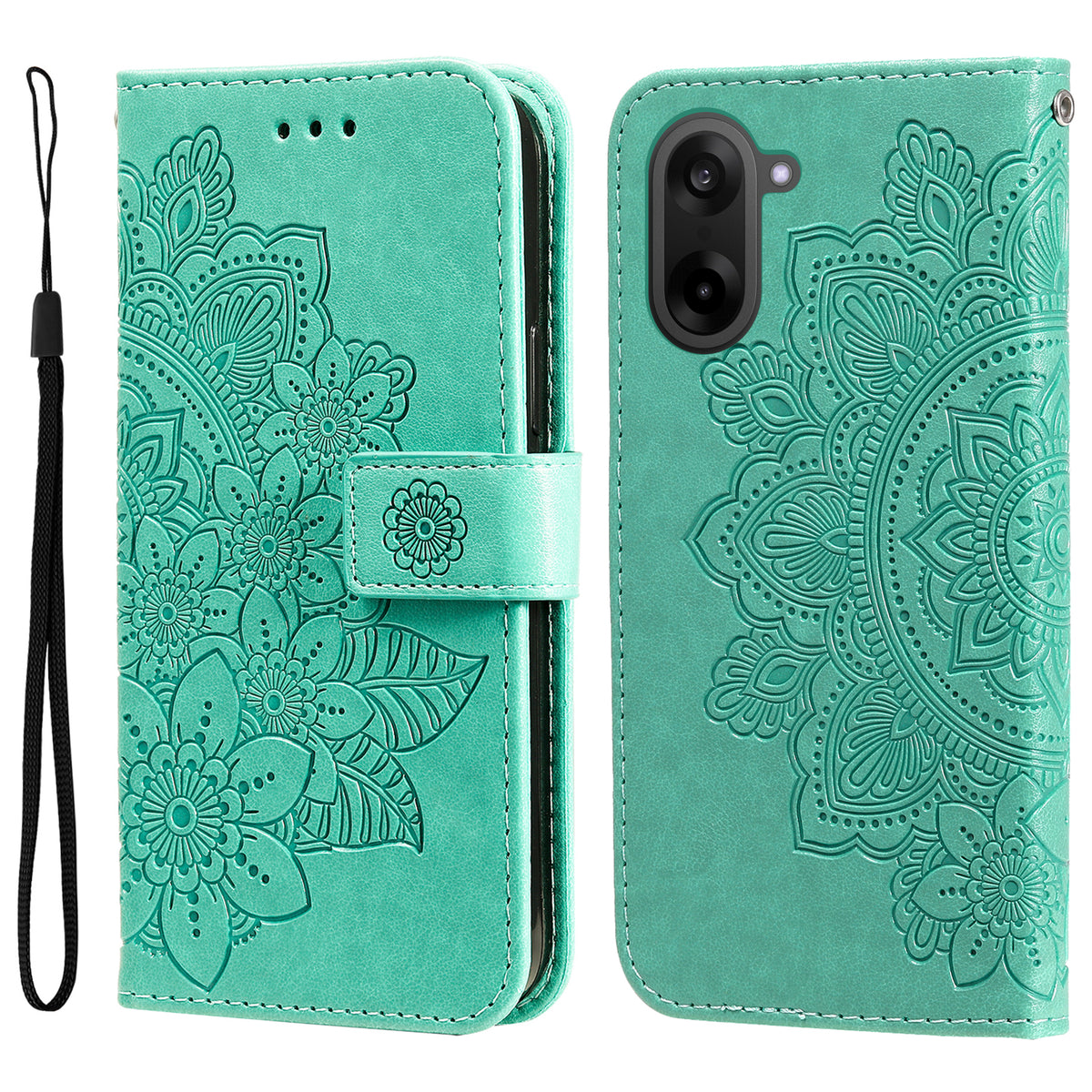 OnePlus Ace 5 Racing 5G / OnePlus Nord CE5 5G skal blommönster PU-läder plånboksfodral