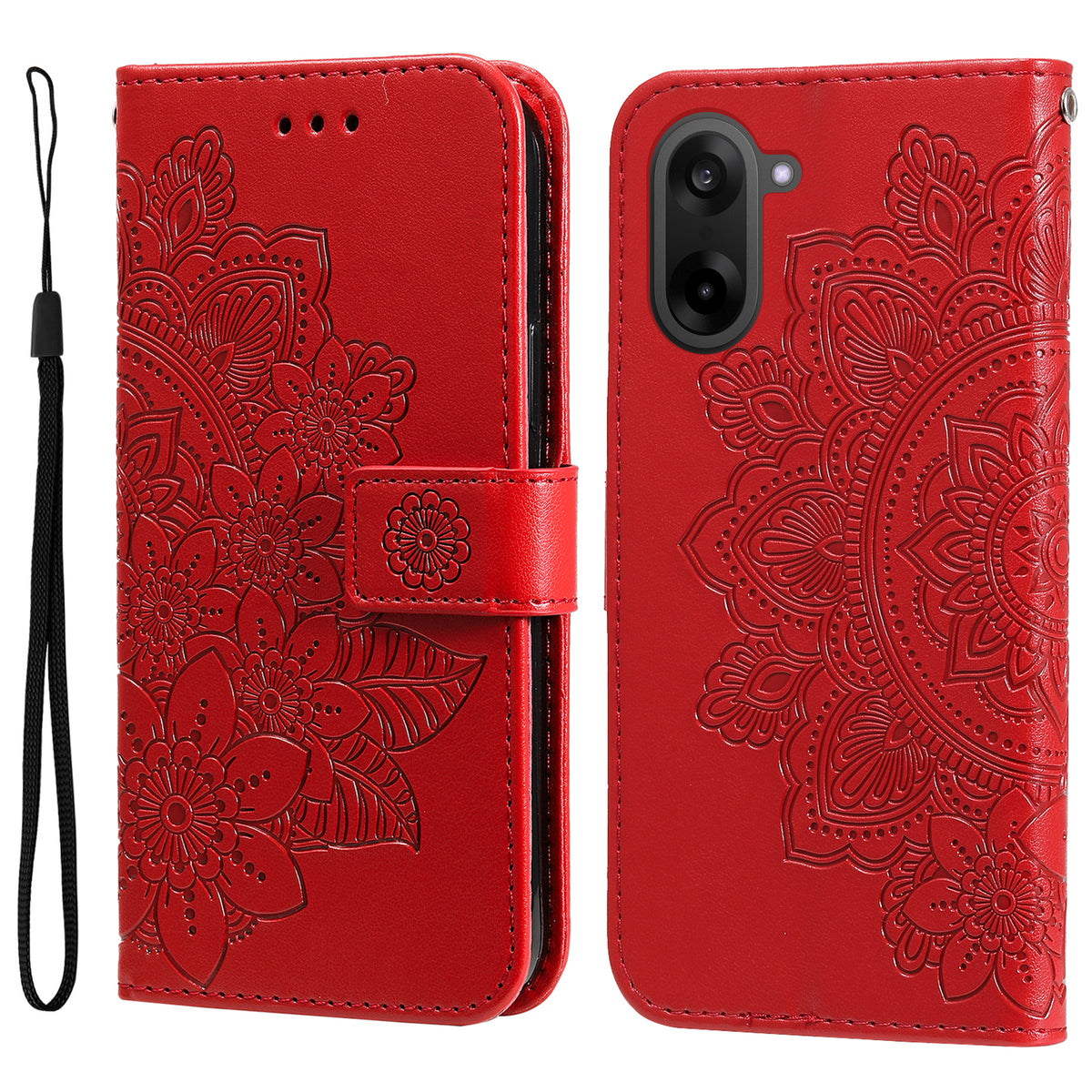 OnePlus Ace 5 Racing 5G / OnePlus Nord CE5 5G skal blommönster PU-läder plånboksfodral