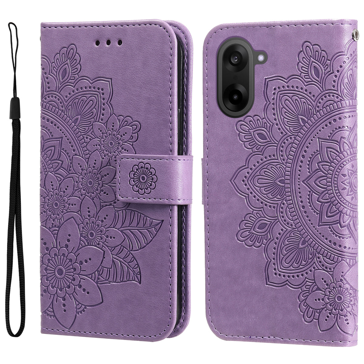 OnePlus Ace 5 Racing 5G / OnePlus Nord CE5 5G skal blommönster PU-läder plånboksfodral