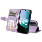 Xiaomi Redmi 15C 5G (EU) (173 mm) / 15C 4G (EU) (173 mm) lædercover med berøringsskærm, mobilcover med stativ og rem