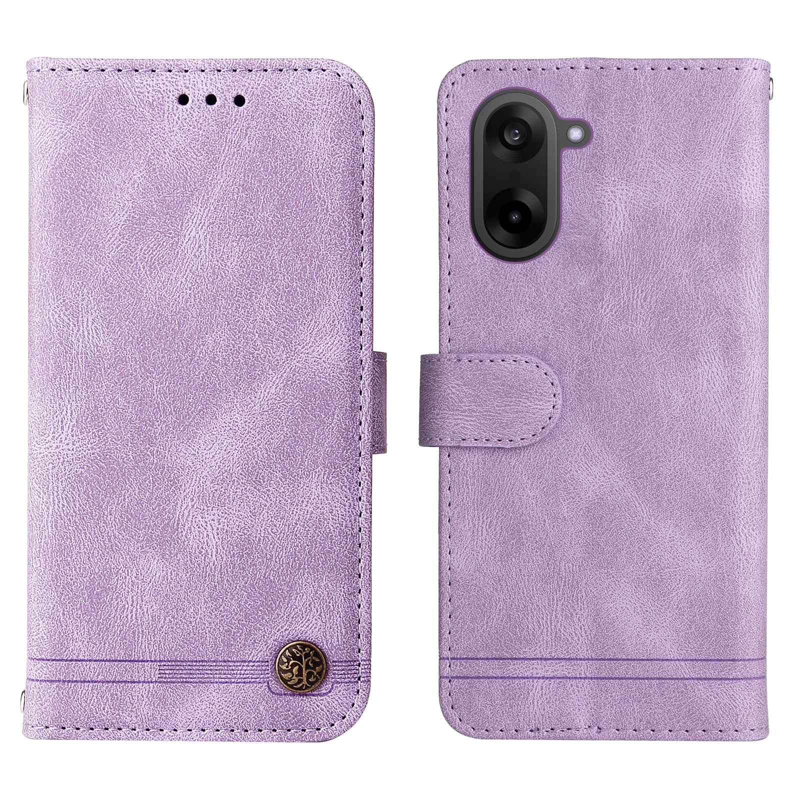 OnePlus Ace 5 Racing 5G / OnePlus Nord CE5 5G Läderplånboksfodral Skin Touch mobilskal Stativ med Rem