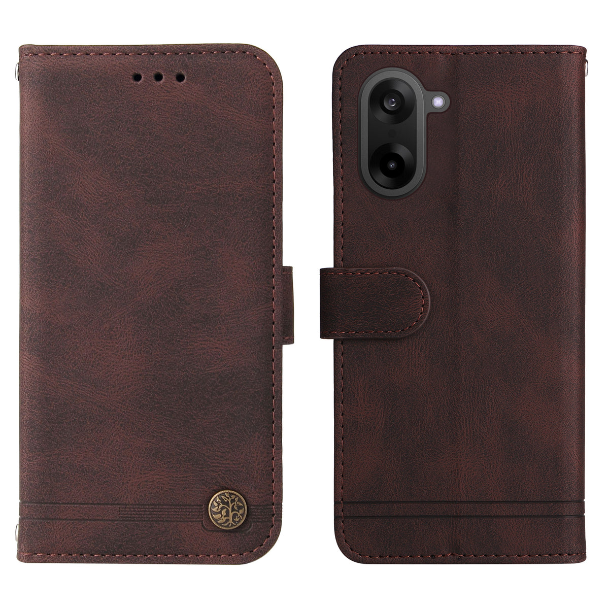 OnePlus Ace 5 Racing 5G / OnePlus Nord CE5 5G Läderplånboksfodral Skin Touch mobilskal Stativ med Rem