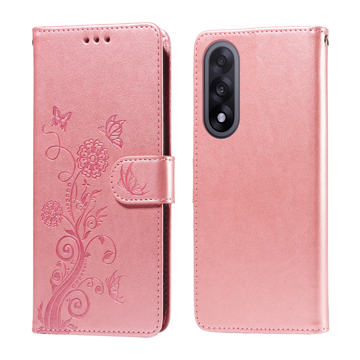 OnePlus Ace 5 Ultra 5G / OnePlus Nord 5 5G Läderfodral Fjärilsblommigt Tryck Plånboksfodral