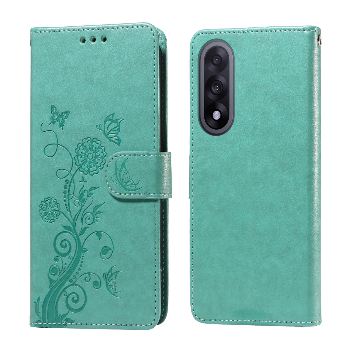 OnePlus Ace 5 Ultra 5G / OnePlus Nord 5 5G Läderfodral Fjärilsblommigt Tryck Plånboksfodral