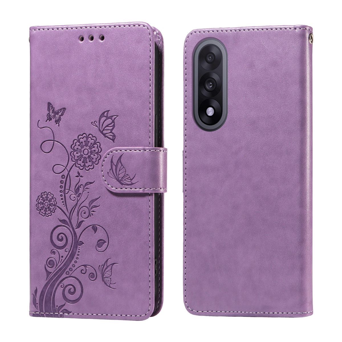 OnePlus Ace 5 Ultra 5G / OnePlus Nord 5 5G Läderfodral Fjärilsblommigt Tryck Plånboksfodral