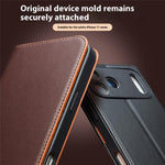 QIALINO For iPhone 17 Pro Max Wallet Case Stand Genuine Cow Leather Flip Phone Cover