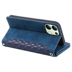 For Xiaomi Redmi 15C 5G (EU) (173mm) / 15C 4G (EU) (173mm) Wallet Case Rhombus Stitching Line PU Leather Phone Cover with Wrist Strap