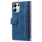 For Xiaomi Redmi 15C 5G (EU) (173mm) / 15C 4G (EU) (173mm) Wallet Case Rhombus Stitching Line PU Leather Phone Cover with Wrist Strap