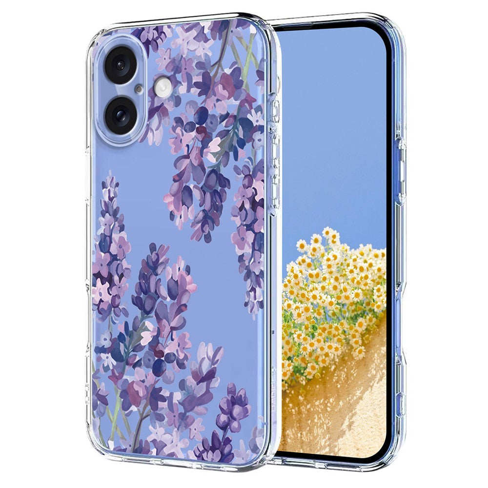 For iPhone 17 Case Butterfly Floral Pattern Printing TPU Phone Back Cover
