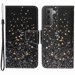 For Samsung Galaxy S23+ Cross Texture PU Leather Shockproof Phone Case Pattern Printing Wallet Stand Folio Flip Cover