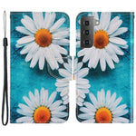 For Samsung Galaxy S23+ Cross Texture PU Leather Shockproof Phone Case Pattern Printing Wallet Stand Folio Flip Cover