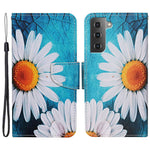 For Samsung Galaxy S23+ Cross Texture PU Leather Shockproof Phone Case Pattern Printing Wallet Stand Folio Flip Cover