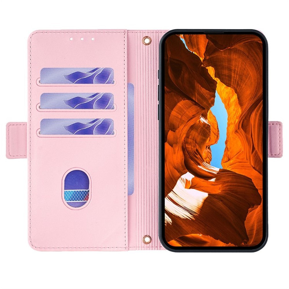 Samsung Galaxy A05 4G-skal i PU-læder med pung-etui og skulderrem