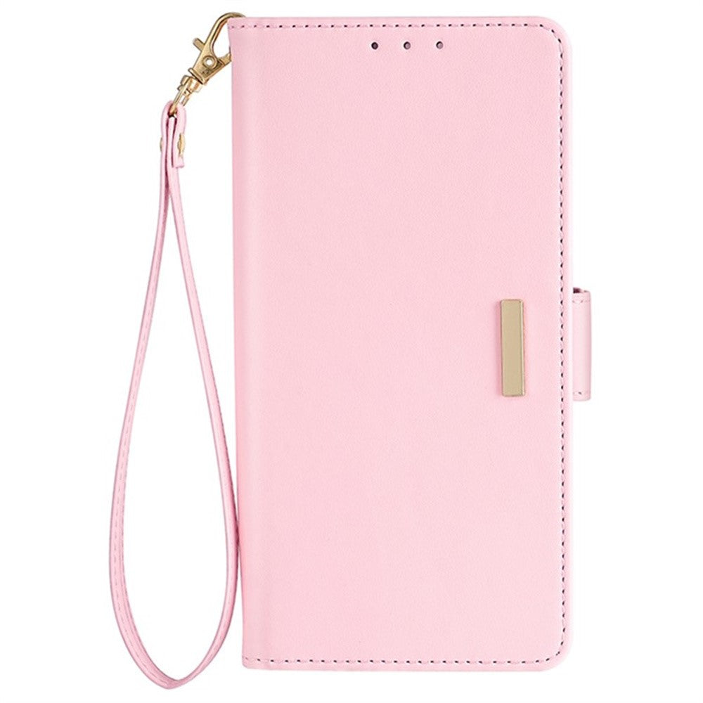 Samsung Galaxy A05 4G-skal i PU-læder med pung-etui og skulderrem