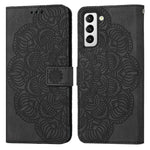 For Samsung Galaxy S23+ Mandala Flower Imprinted Folio Flip Phone Case PU Leather Stand Wallet Cover with Strap